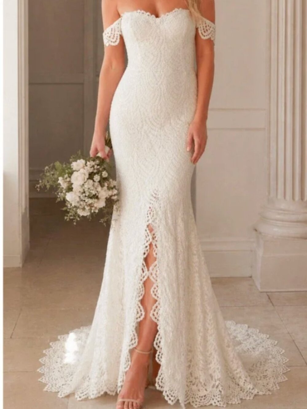 Grace Loves Lace Paloma Wedding Dress Ivory Crochet Lace Gown | Grace Loves Lace